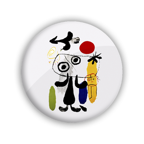 Figura contra sol rojo II (Miró)